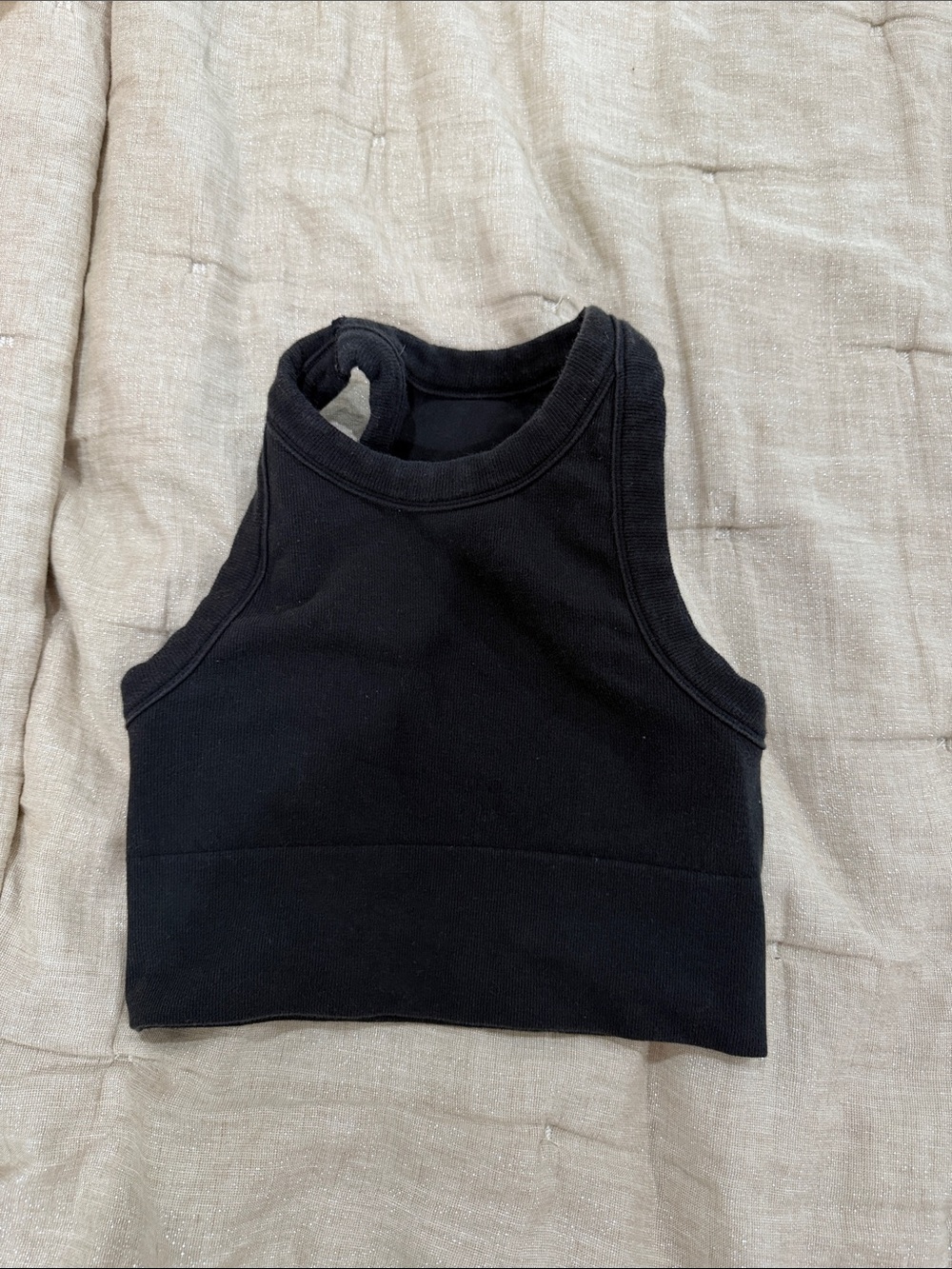 ALO Yoga Black Racerback Cropped Tank